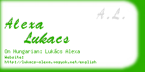 alexa lukacs business card